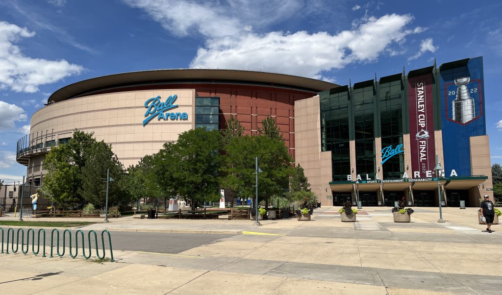 Ball Arena exterior in Denver
