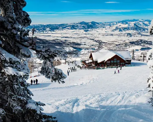 Steamboat Springs ski destination in winter
