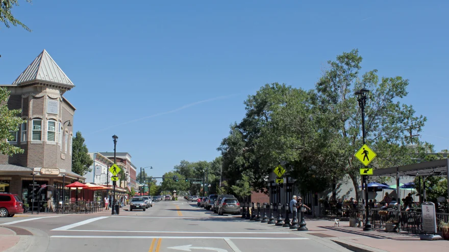 Mainstreet in downtown Parker, Colorado